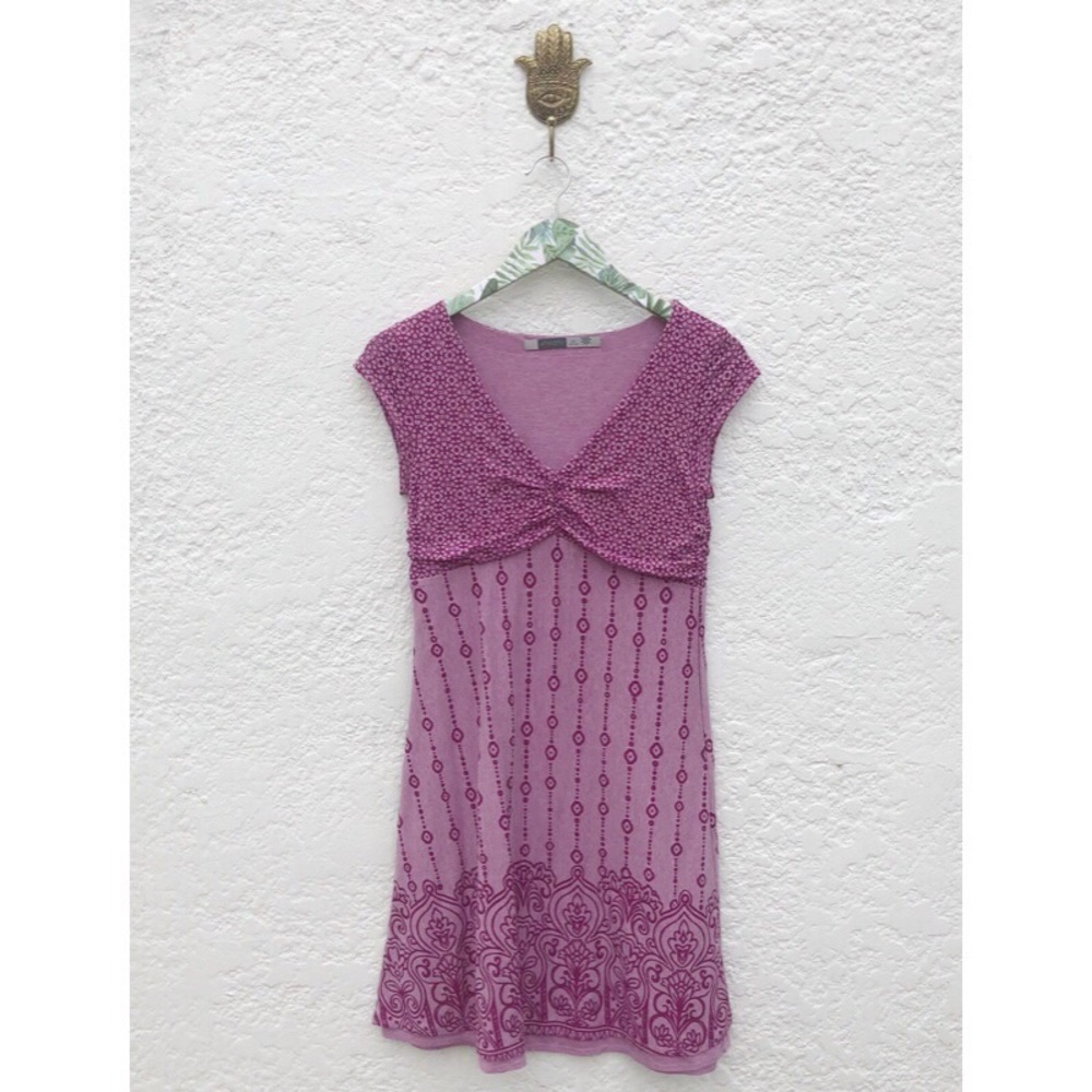 Athleta Magenta Patterned Midi Dress